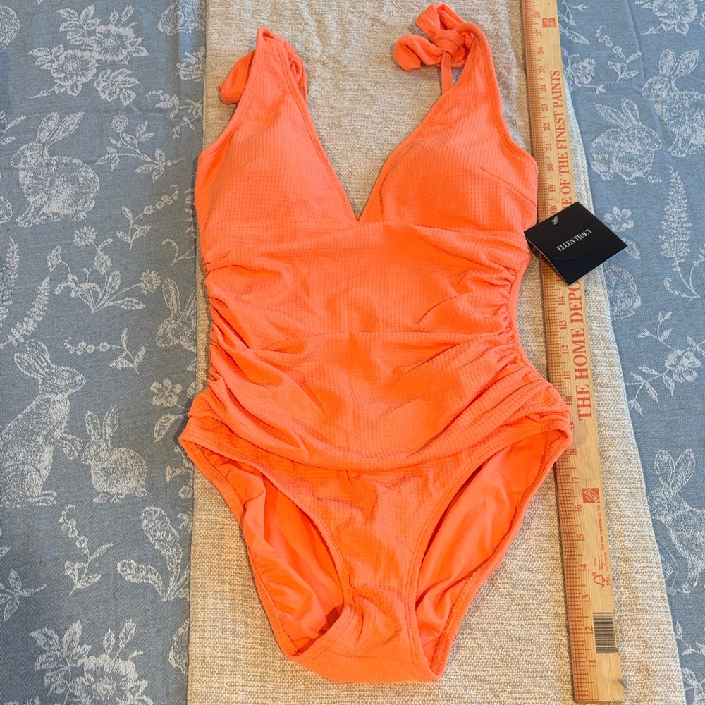 Ellen Tracy One-Piece Swimsuit - Bright Orange